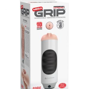 Mega Grip Vibrating Stroker Pussy  White/Black/Light ViPstore.hu - Erotika Webáruház - Szexshop
