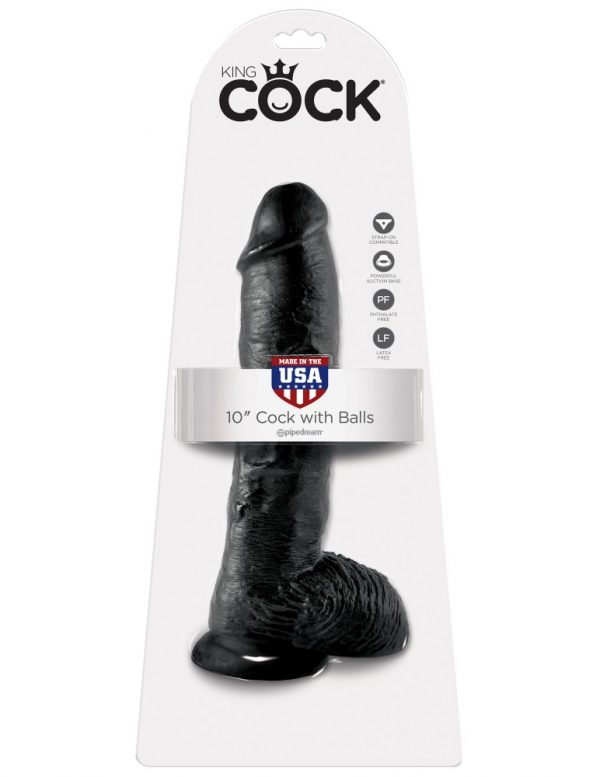 10" Cock with Balls  Black ViPstore.hu - Erotika Webáruház - Szexshop