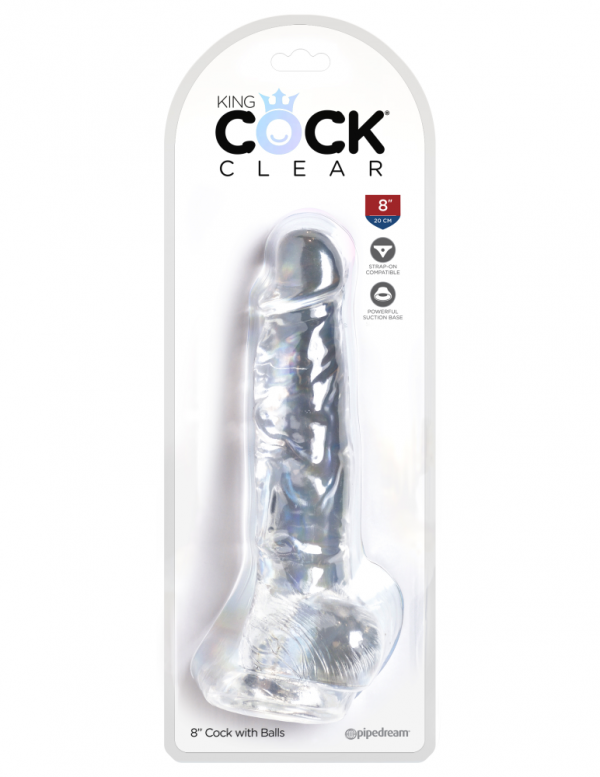 8" with balls Clear ViPstore.hu - Erotika Webáruház - Szexshop