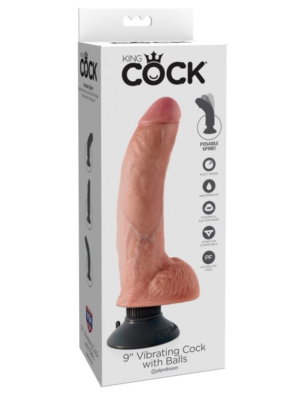 9" Vibrating Cock with Balls  Light ViPstore.hu - Erotika Webáruház - Szexshop