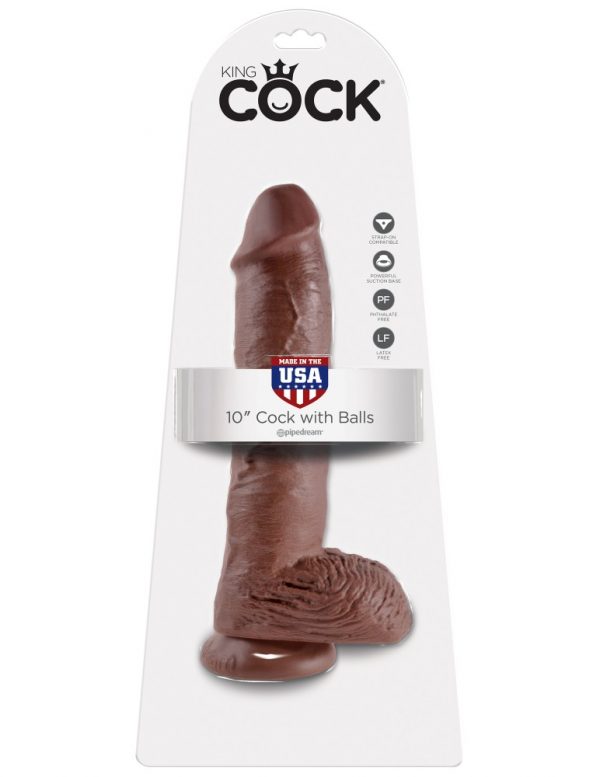 10" Cock with Balls  Brown ViPstore.hu - Erotika Webáruház - Szexshop