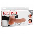 7" Hollow Strap-On with Balls  Light/Black | ViPstore.hu - Erotika webáruház #1 - EAN 603912362749 | SKU PIPE337321