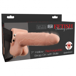 7" Hollow Strap-On  Light/Black ViPstore.hu - Erotika Webáruház - Szexshop