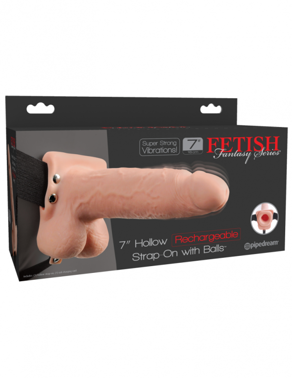 7" Hollow Strap-On  Light/Black ViPstore.hu - Erotika Webáruház - Szexshop