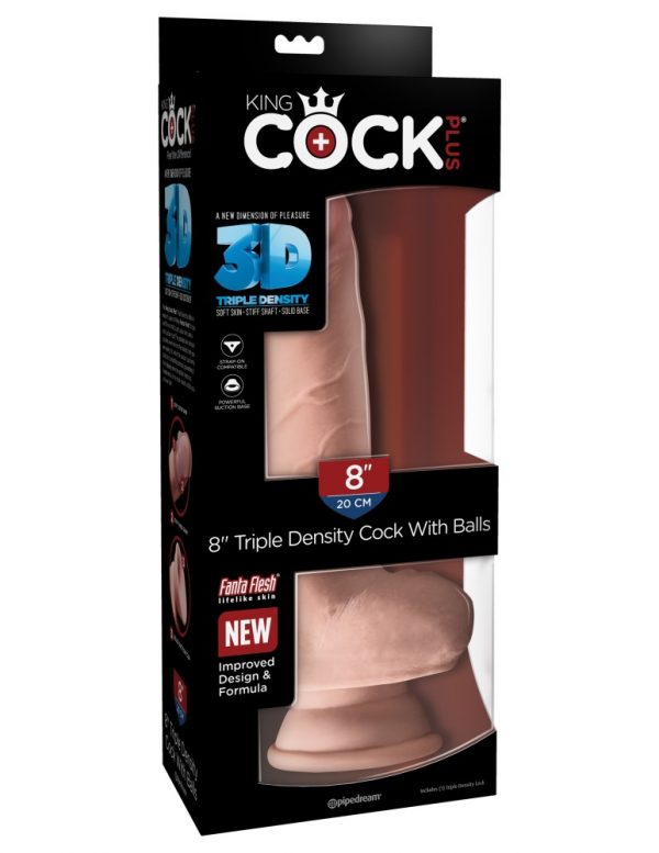8" Triple Density Fat Cock with Balls Light ViPstore.hu - Erotika Webáruház - Szexshop