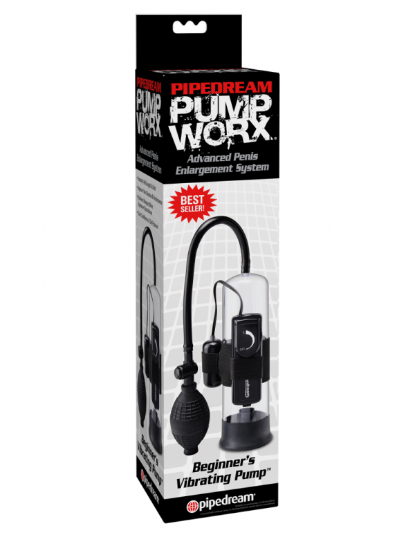 Beginner's Vibrating Pump Clear/Black ViPstore.hu - Erotika Webáruház - Szexshop