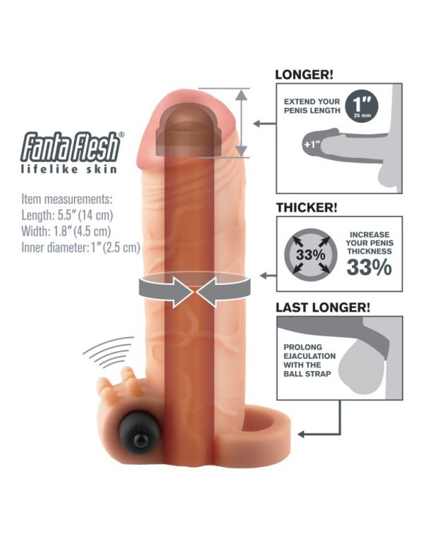 Vibrating Real Feel 1" Extension  Light ViPstore.hu - Erotika Webáruház - Szexshop 3