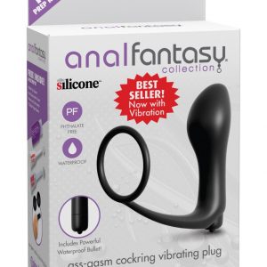 Ass-Gasm Cockring Vibrating Plug Black ViPstore.hu - Erotika Webáruház - Szexshop