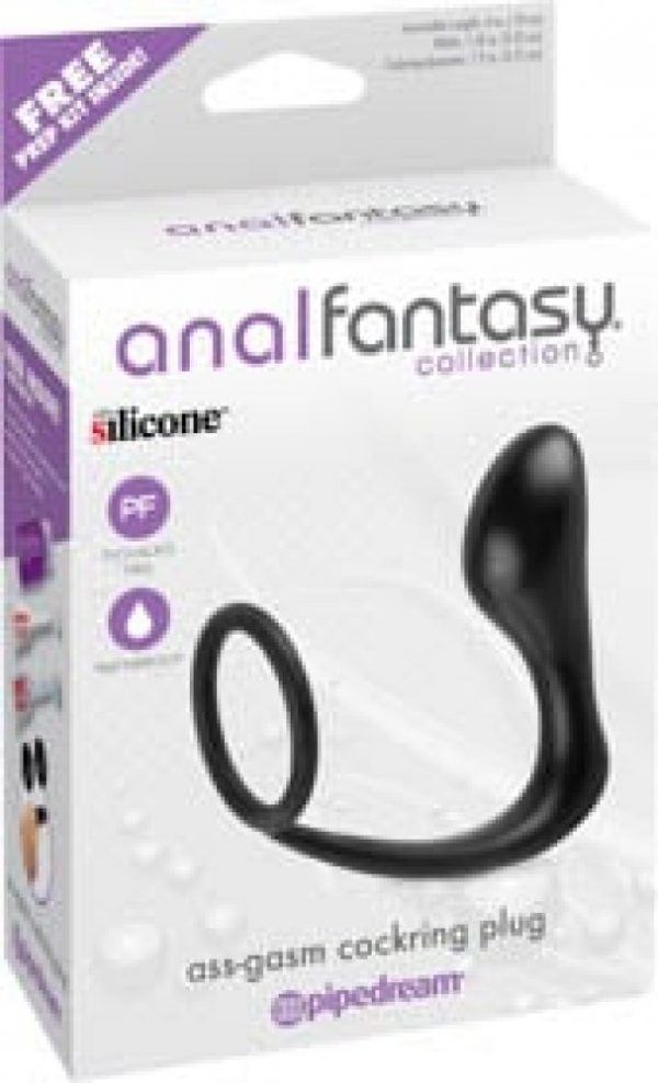 Ass-Gasm Cockring Plug  Black ViPstore.hu - Erotika Webáruház - Szexshop
