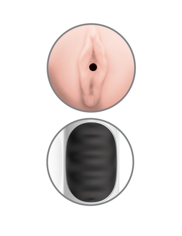 Mega Grip Vibrating Stroker Pussy  White/Black/Light ViPstore.hu - Erotika Webáruház - Szexshop 3