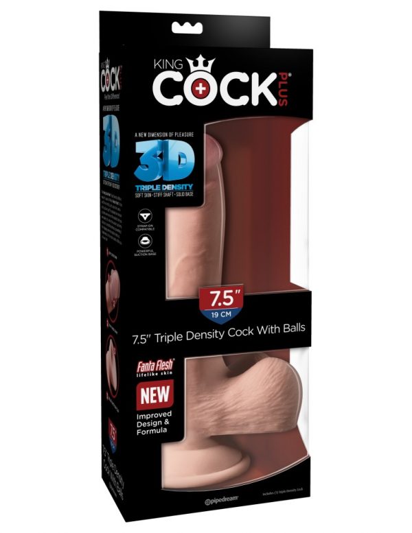 7.5" Triple Density Cock with Balls Light ViPstore.hu - Erotika Webáruház - Szexshop