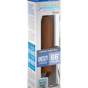 Uncut 7" Extension Sleeve w/Strap Tan ViPstore.hu - Erotika Webáruház - Szexshop