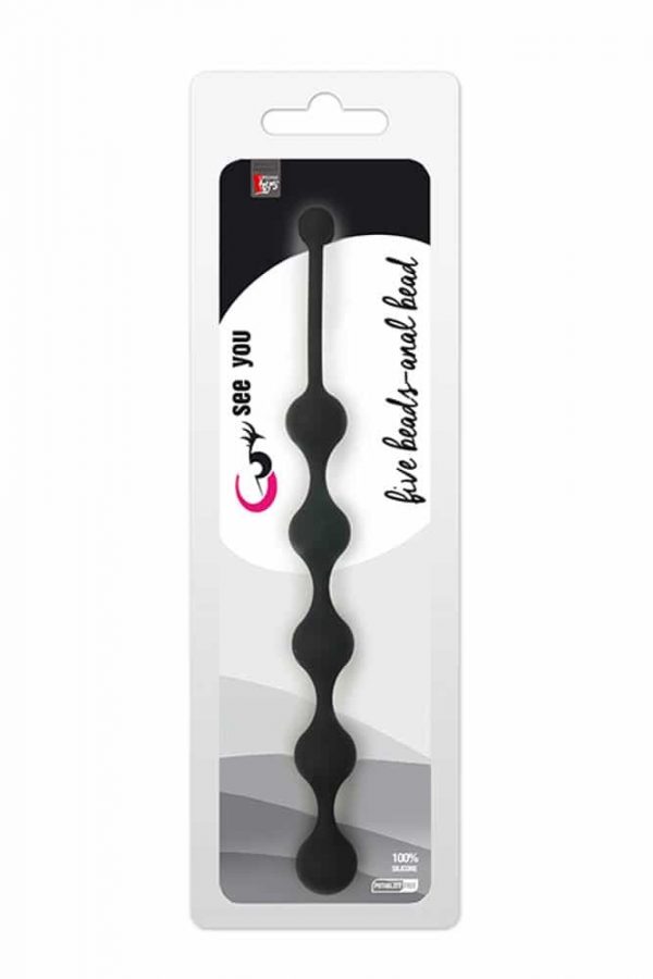 See You Five Beads Anal Black ViPstore.hu - Erotika Webáruház - Szexshop