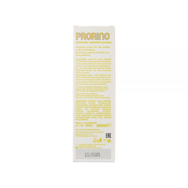 PRORINO Sensitive Anal Comfort Cream – unisex 100 ml ViPstore.hu - Erotika Webáruház - Szexshop 3