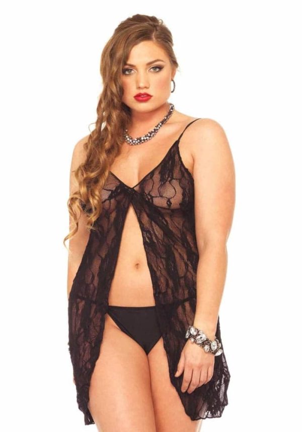 Rose Lace Babydoll Black Plus Size ViPstore.hu - Erotika Webáruház - Szexshop