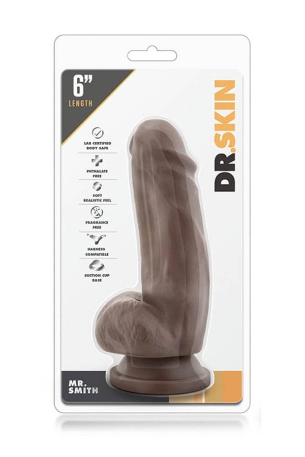 Dr. Skin Mr. Smith 7 inch Dildo Chocolate ViPstore.hu - Erotika Webáruház - Szexshop