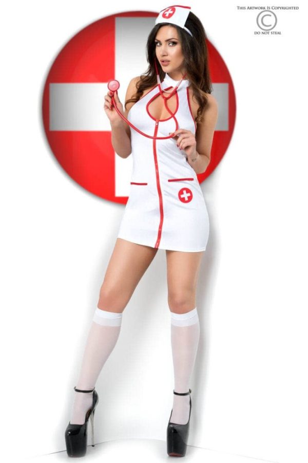 CR 3854  L/XL  White Sexy Nurse Costume Dress ViPstore.hu - Erotika Webáruház - Szexshop 2