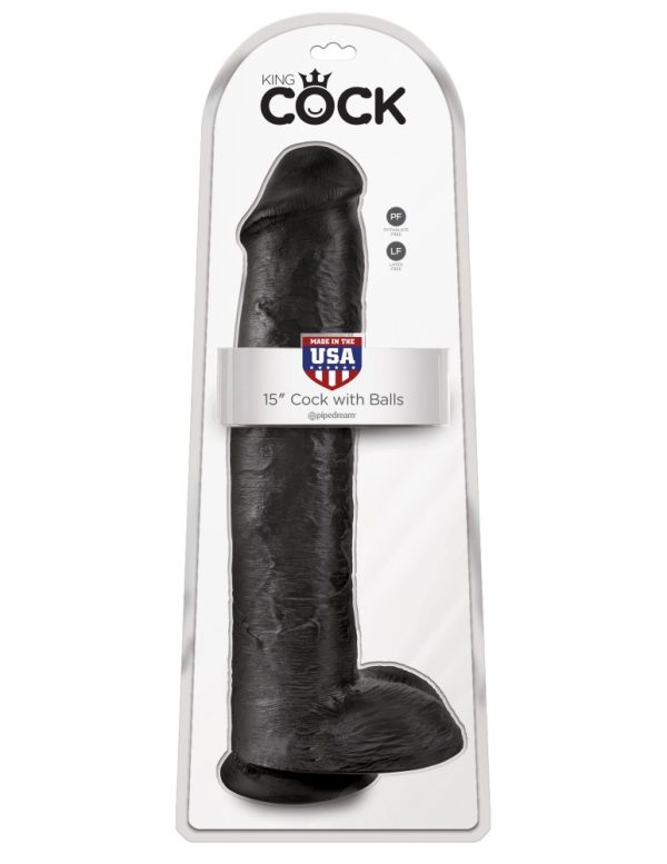 15" Cock with Balls  Black ViPstore.hu - Erotika Webáruház - Szexshop