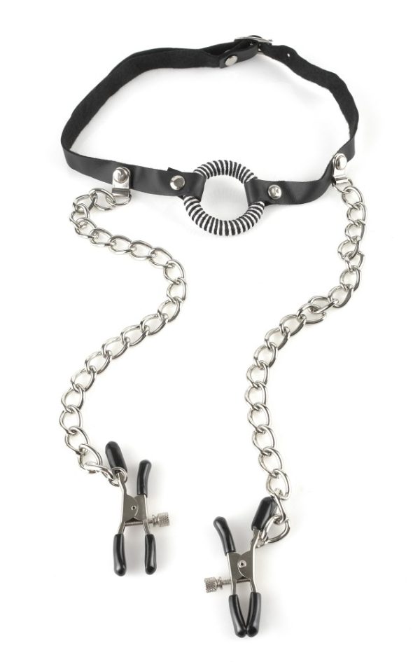 O-Ring Gag Nipple Clamps  Black/Silver ViPstore.hu - Erotika Webáruház - Szexshop 3
