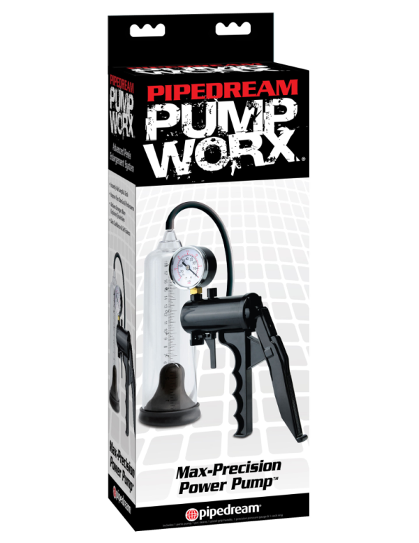 Max-Precision Power Pump  Clear/Black ViPstore.hu - Erotika Webáruház - Szexshop