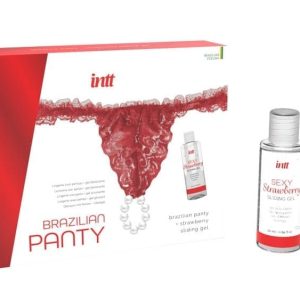 RED BRAZILIAN PANTY + SLINDING GEL ViPstore.hu - Erotika Webáruház - Szexshop