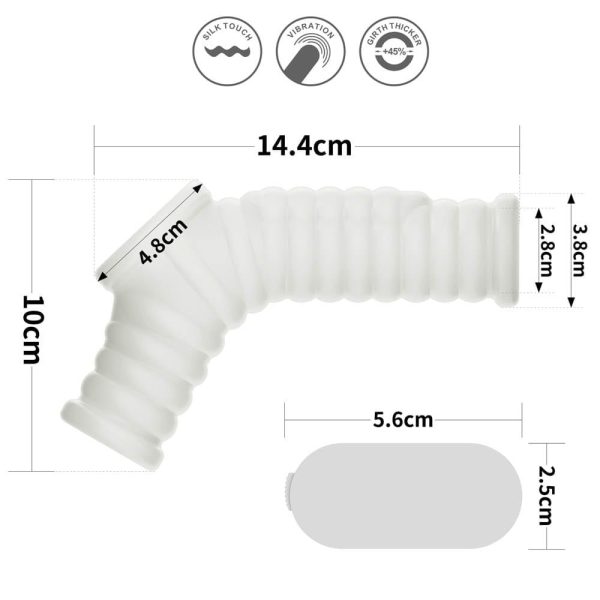 Vibrating Silk Knights Ring with Scrotum Sleeve (White) III ViPstore.hu - Erotika Webáruház - Szexshop 7
