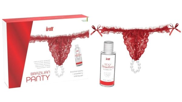 RED BRAZILIAN PANTY + SLINDING GEL ViPstore.hu - Erotika Webáruház - Szexshop 2