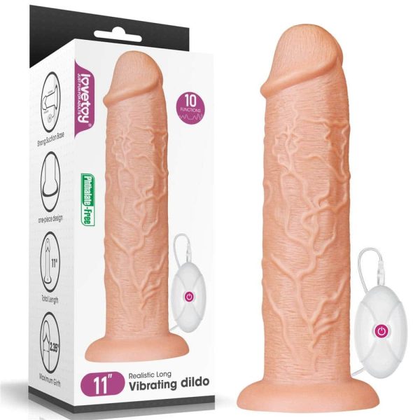 11'' Realistic Long Vibrating Dildo Flesh ViPstore.hu - Erotika Webáruház - Szexshop
