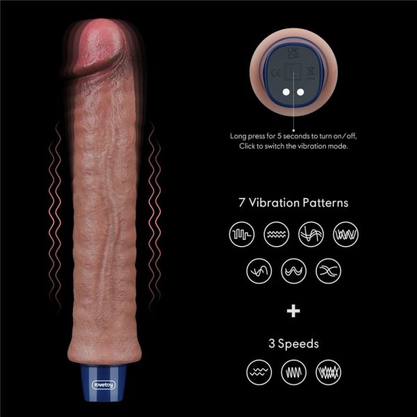 9.5" REAL SOFTEE Rechargeable Silicone Vibrating Dildo ViPstore.hu - Erotika Webáruház - Szexshop 2