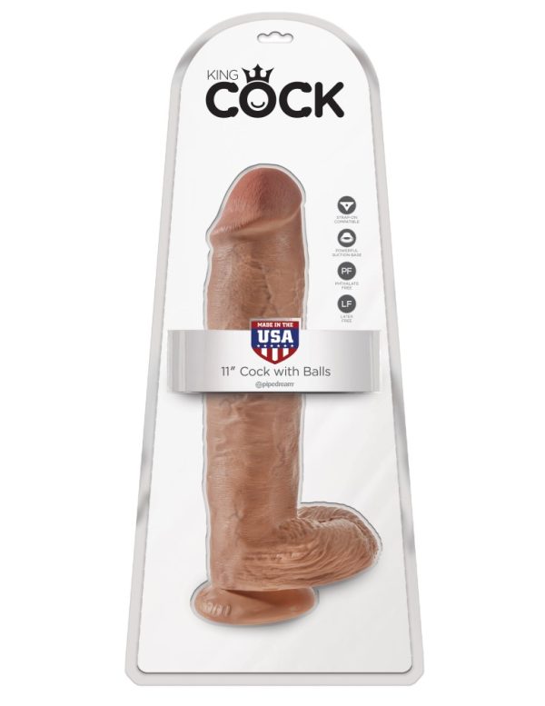 11" Cock with Balls  Tan ViPstore.hu - Erotika Webáruház - Szexshop