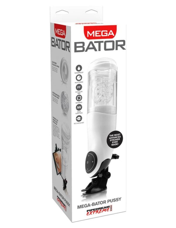 Mega-Bator Pussy  White/Clear ViPstore.hu - Erotika Webáruház - Szexshop