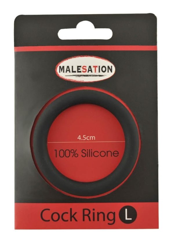 Malesation Silicone Cock Ring Black L ViPstore.hu - Erotika Webáruház - Szexshop