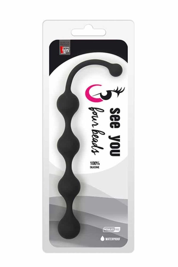 See You Four Beads Anal Black ViPstore.hu - Erotika Webáruház - Szexshop
