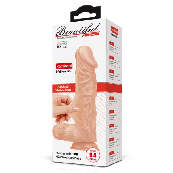 Beautiful Buraq 9,4 " Dildo Flesh ViPstore.hu - Erotika Webáruház - Szexshop