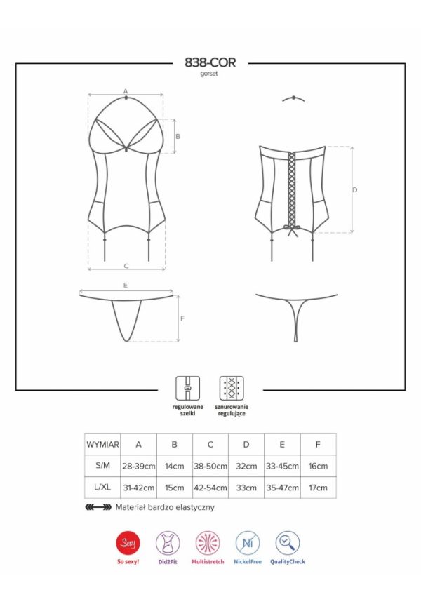 838-COR-3 corset & thong red  S/M ViPstore.hu - Erotika Webáruház - Szexshop 5