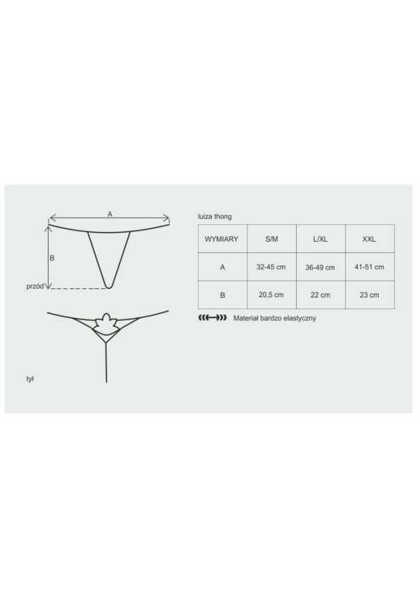 Luiza thong black L/XL ViPstore.hu - Erotika Webáruház - Szexshop