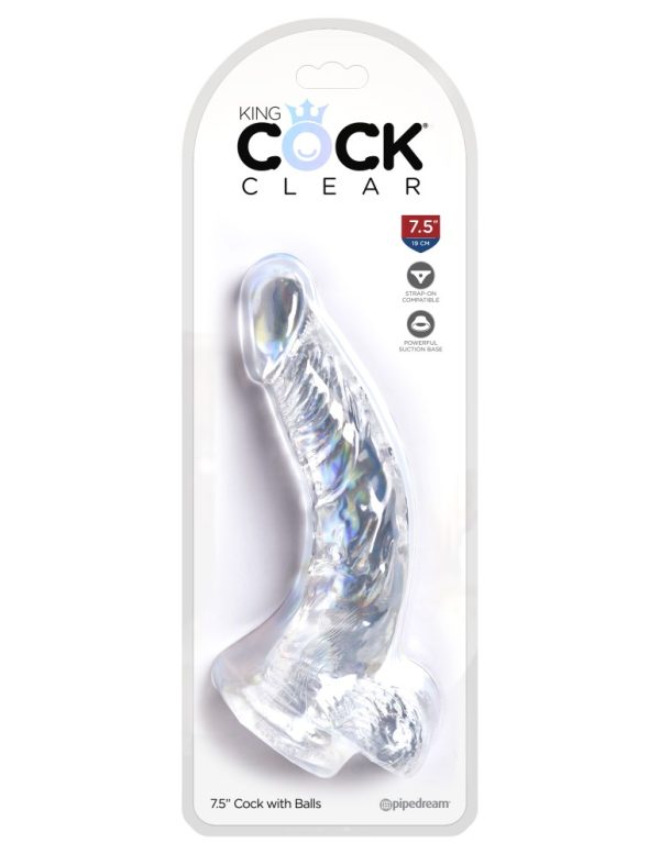 7.5" with balls Clear ViPstore.hu - Erotika Webáruház - Szexshop