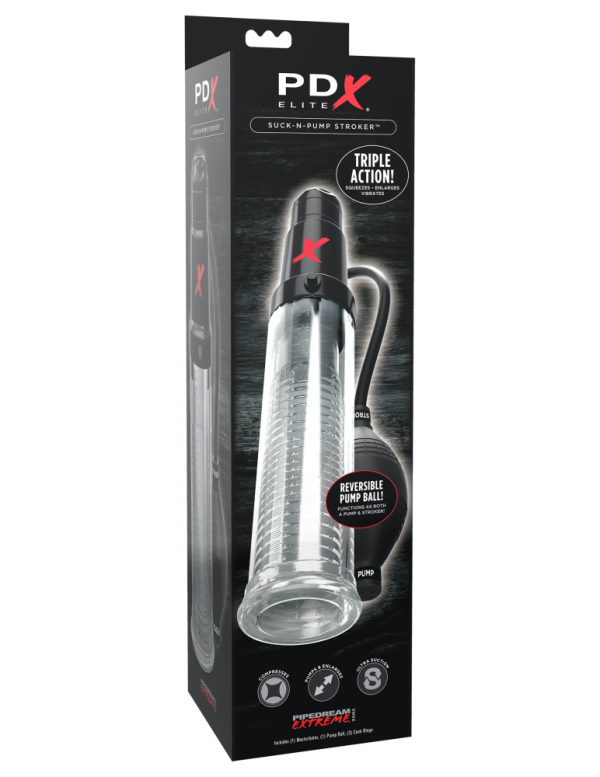 Suck-N-Pump Stroker  Clear/Black ViPstore.hu - Erotika Webáruház - Szexshop