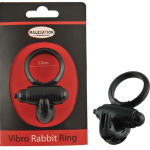 Malesation Vibro Rabbit Ring Black ViPstore.hu - Erotika Webáruház - Szexshop