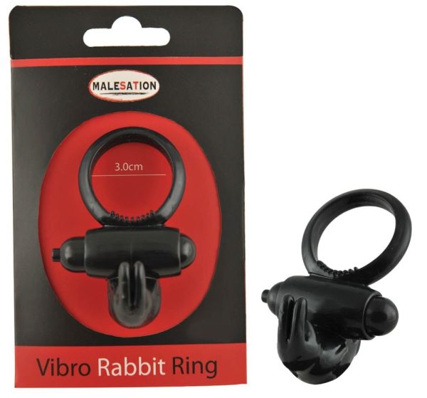Malesation Vibro Rabbit Ring Black ViPstore.hu - Erotika Webáruház - Szexshop