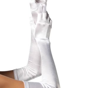 Extra Long Satin Gloves, white, O/S ViPstore.hu - Erotika Webáruház - Szexshop