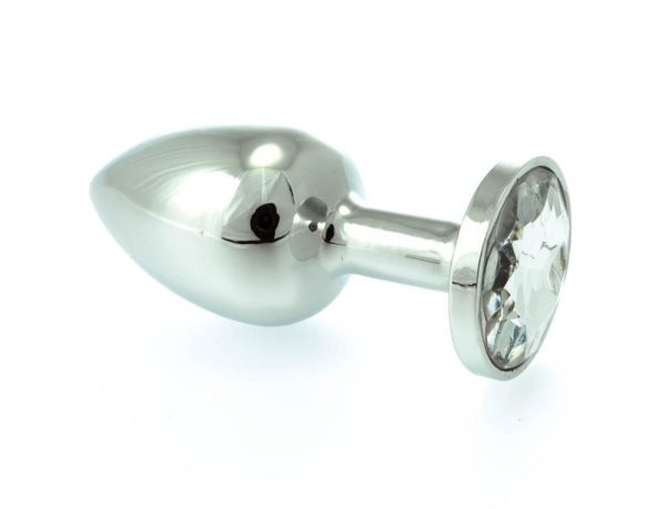 Butt Plug Small Metal With Crystal Clear ViPstore.hu - Erotika Webáruház - Szexshop