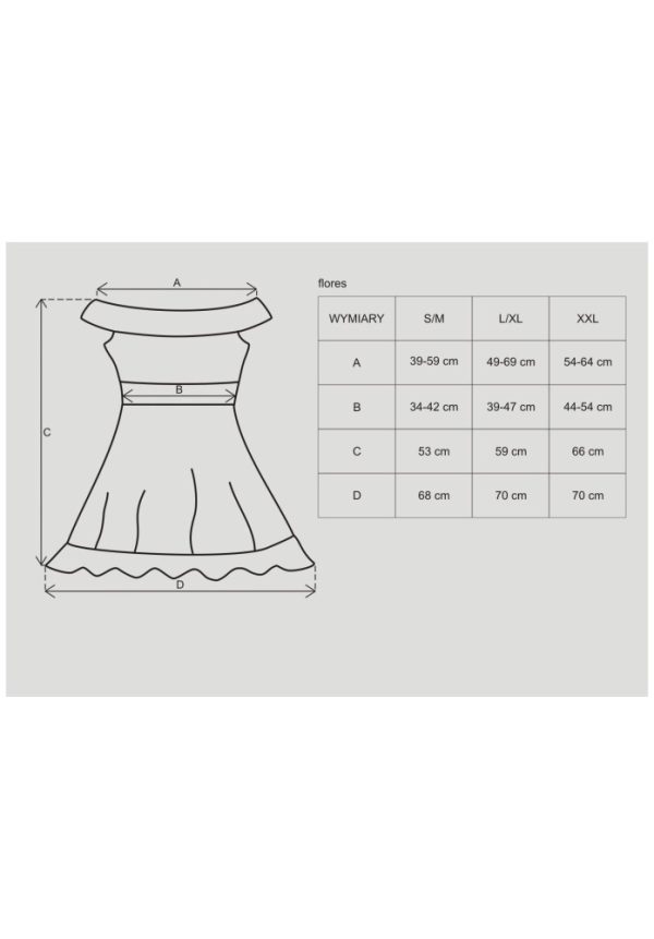 Flores chemise & thong black L/XL ViPstore.hu - Erotika Webáruház - Szexshop 3