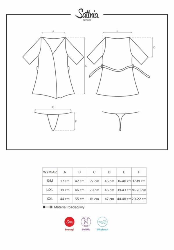 Satinia robe black  S/M ViPstore.hu - Erotika Webáruház - Szexshop 2