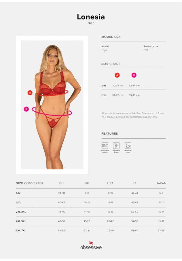 Lonesia 2-pcs set red  S/M ViPstore.hu - Erotika Webáruház - Szexshop 7