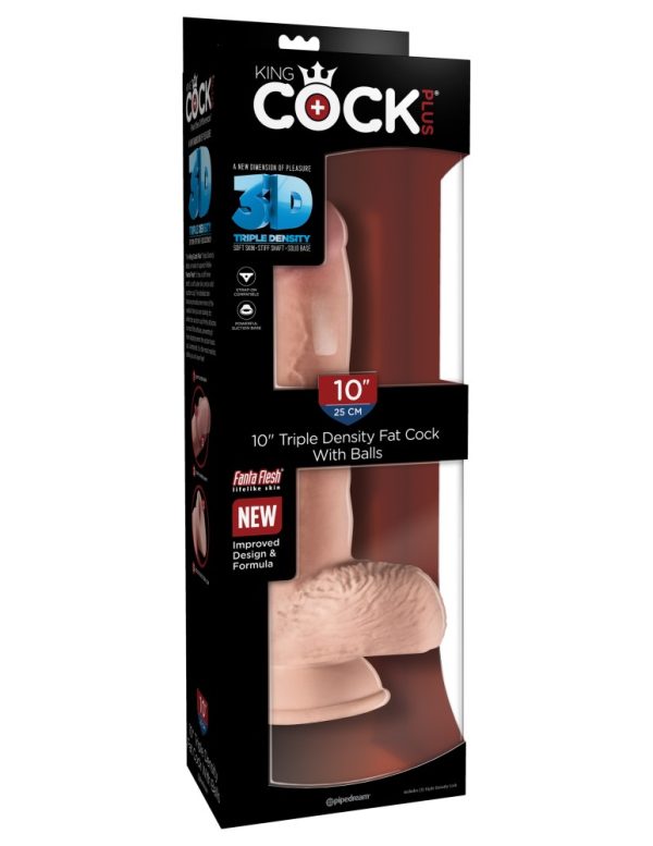 10" Triple Density Fat Cock with Balls Light ViPstore.hu - Erotika Webáruház - Szexshop