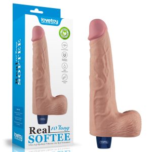 10" REAL SOFTEE Rechargeable Vibrating Dildo(Flesh) ViPstore.hu - Erotika Webáruház - Szexshop