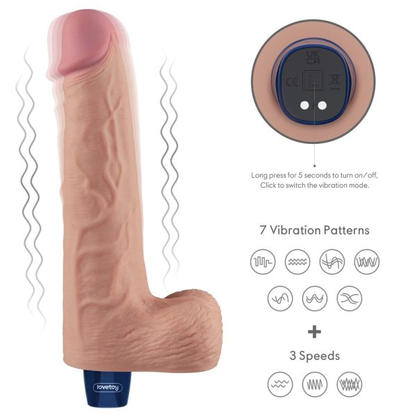 10" REAL SOFTEE Rechargeable Vibrating Dildo(Flesh) ViPstore.hu - Erotika Webáruház - Szexshop 6