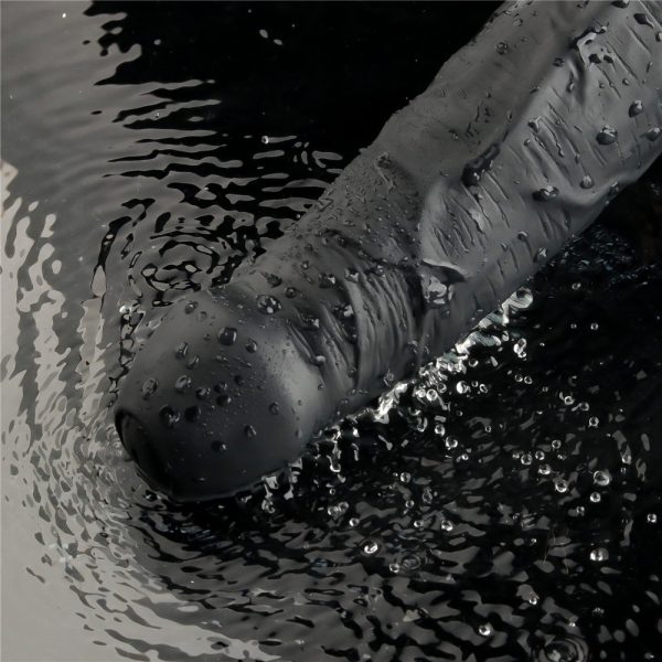 9" REAL SOFTEE Rechargeable Vibrating Dildo(Black) ViPstore.hu - Erotika Webáruház - Szexshop 2