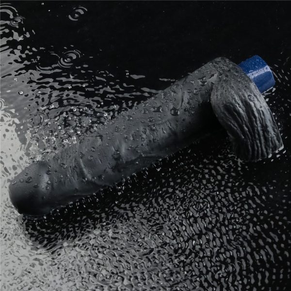 9" REAL SOFTEE Rechargeable Vibrating Dildo(Black) ViPstore.hu - Erotika Webáruház - Szexshop 3